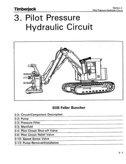 701548800 - JOHN DEERE 608 (608 SERIES) Forestry Tracked Feller Bunchers OPERATOR MANUAL