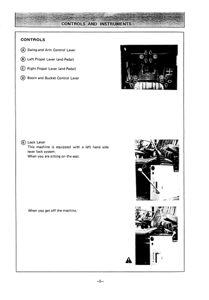 OPERATOR MANUAL - JOHN DEERE UH063 (UH-SERIES) Hitachi Excavator EM12944