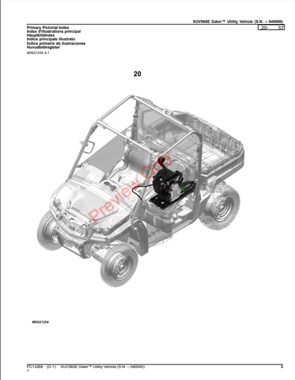 JOHN DEERE XUV 560E GATOR UTILITY VEHICLE PC13268 - PARTS CATALOG MANUAL