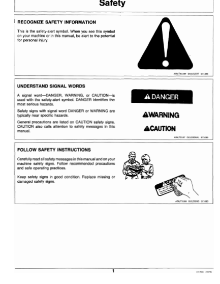 OPERATOR MANUAL - JOHN DEERE 15 (SERIES) Construction Excavators OMT83598