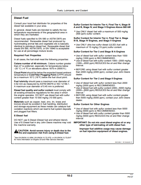 OPERATOR MANUAL - JOHN DEERE 4.5L,4045,4045HF280,4045TF280,4045TF290 (POWERTECH™ M) Construction Engine OMRG37708