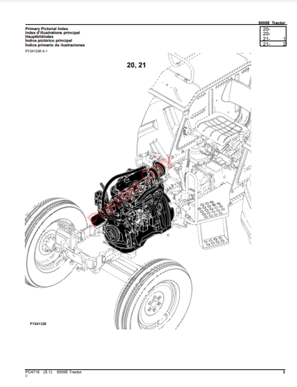 JOHN DEERE 5055E TRACTOR (INDIAN EDITION) PC4716 - PARTS CATALOG MANUAL