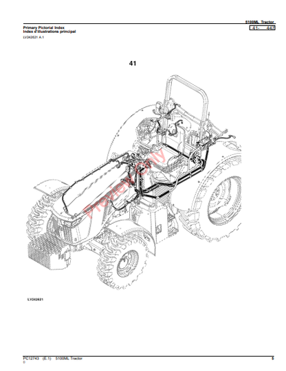 JOHN DEERE 5100ML TRACTOR PC12743 - PARTS CATALOG MANUAL