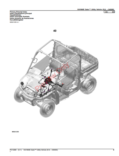 JOHN DEERE XUV 560E GATOR UTILITY VEHICLE PC13268 - PARTS CATALOG MANUAL