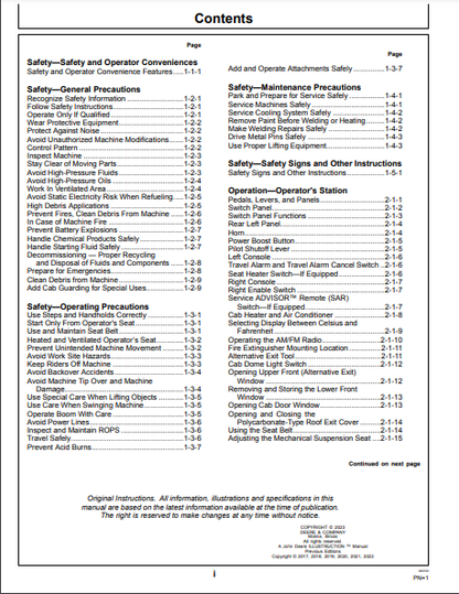 OPERATOR MANUAL - JOHN DEERE 130G,130GLC CONSTRUCTION EXCAVATOR OMT407103X19