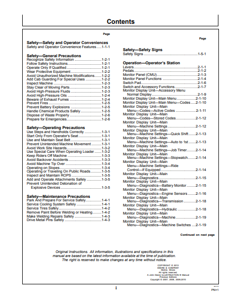 OMT229869 - JOHN DEERE 544J (J SERIES) Construction Loaders OPERATOR MANUAL