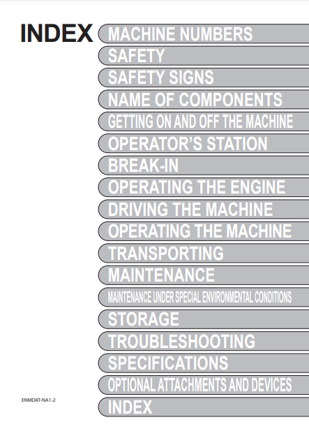 OPERATOR MANUAL - JOHN DEERE ZAXIS135US-6N,ZAXIS245USLC-6N (ZAXIS-6 SERIES) HITACHI EXCAVATOR ENMDATNA12