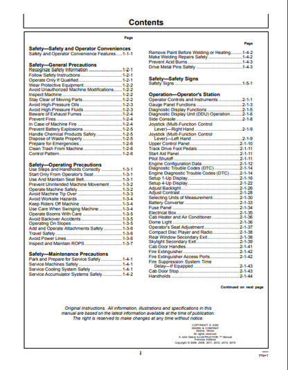 OPERATOR MANUAL - JOHN DEERE 753J,759J (J SERIES) Forestry Tracked Feller Buncher OMT231007