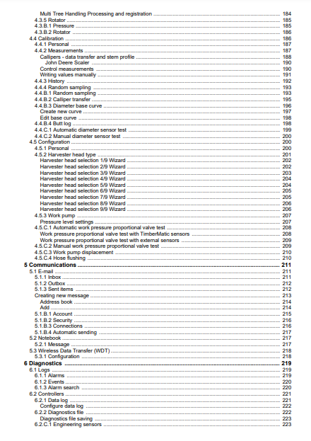 OPERATOR MANUAL - JOHN DEERE TIMBERMATIC H-09,1070E,1170E,1270E,1470E (E SERIES) FORESTRY MEASURING AND CONTROL SYSTEM F074221