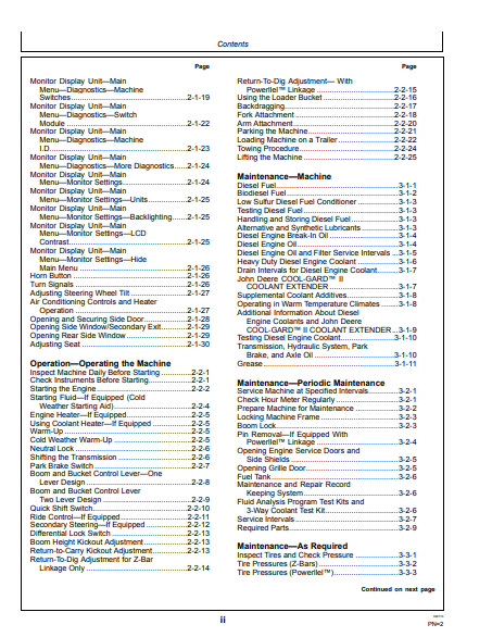 OMT229851 - JOHN DEERE 644J (J SERIES) Construction Loaders OPERATOR MANUAL