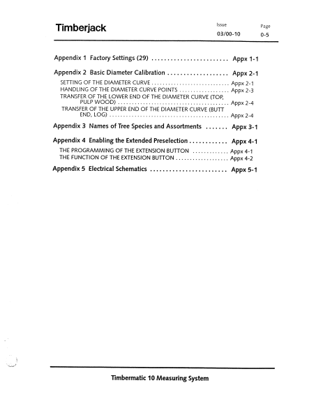 F059795 - JOHN DEERE TIMBERMATIC 10 Forestry Measuring Systems OPERATOR MANUAL