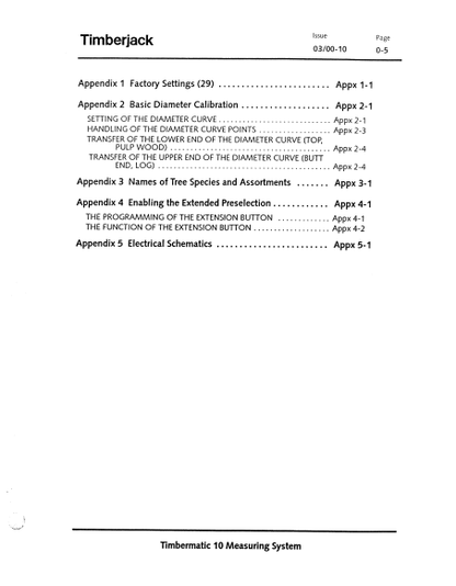 F059795 - JOHN DEERE TIMBERMATIC 10 Forestry Measuring Systems OPERATOR MANUAL