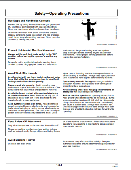 JOHN DEERE 1470D (D SERIES_JOHN DEERE MODELS) FORESTRY Wheeled Harvesters OPERATOR MANUAL - OMF066321