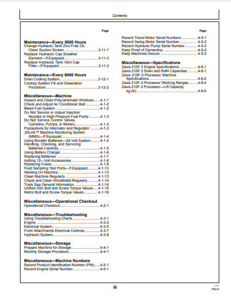 OPERATOR MANUAL - JOHN DEERE ZAXIS210F-3 (ZAXIS-3 SERIES) Hitachi Processor OMT231449