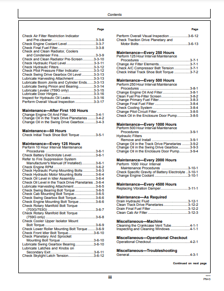 OPERATOR MANUAL - JOHN DEERE 703G,753G,759G (G SERIES) Forestry Tracked Harvester F387438