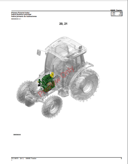 JOHN DEERE 5060E TRACTOR PC13675 - PARTS CATALOG MANUAL