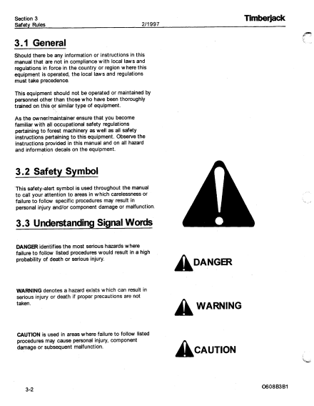 F284676 - JOHN DEERE 608 (608 SERIES) Forestry Tracked Harvester OPERATOR MANUAL