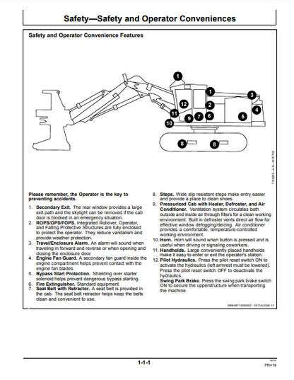 OPERATOR MANUAL - JOHN DEERE 853J,903J,953J,909J,959J,850J,900J,950J (J SERIES) Forestry Tracked Feller Buncher F392597