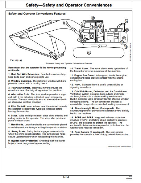 OPERATOR MANUAL - JOHN DEERE 130G,130GLC CONSTRUCTION EXCAVATOR OMT407103X19