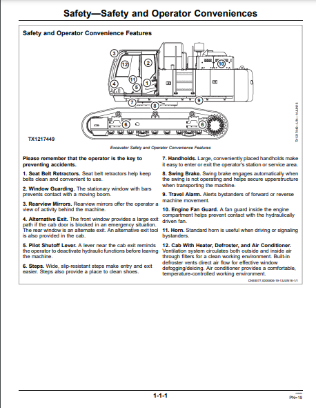 OPERATOR MANUAL - JOHN DEERE 470GLC CONSTRUCTION EXCAVATOR OMT385302X19