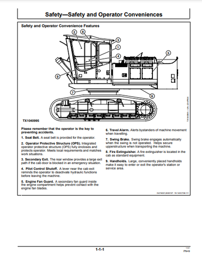 OPERATOR MANUAL - JOHN DEERE ZAXIS290F-3 (ZAXIS-3 SERIES) Hitachi Processor OMT231473