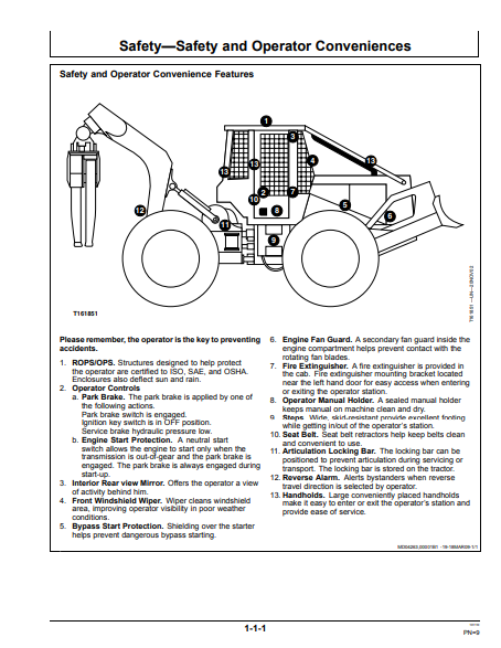 OMT253887 - JOHN DEERE 540H,548H (H SERIES) Forestry Skidders  OPERATOR MANUAL