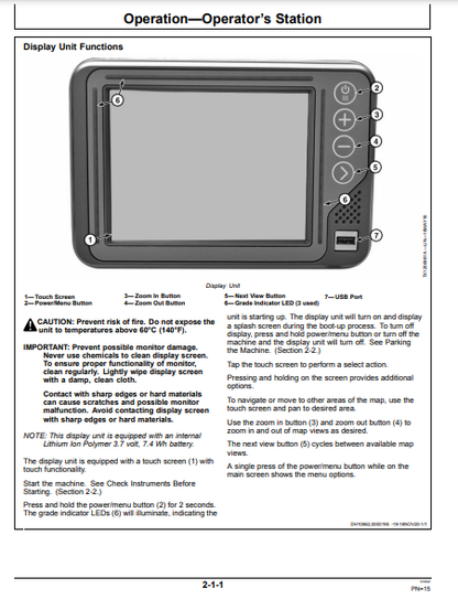 OPERATOR MANUAL - JOHN DEERE SMARTGRADE,210G,210GLC,350GLC,470GLC Forestry Excavator OMT443615X019