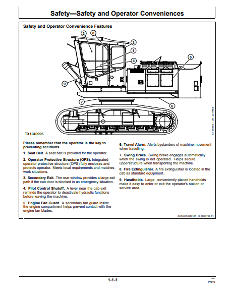 OPERATOR MANUAL - JOHN DEERE ZAXIS210F-3 (ZAXIS-3 SERIES) Hitachi Processor OMT231449