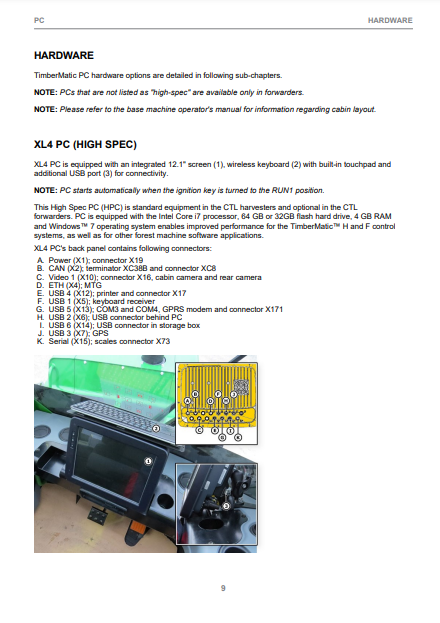 OPERATOR MANUAL - JOHN DEERE TIMBERMATIC H-09,1070E,1170E,1270E,1470E (E SERIES) FORESTRY MEASURING AND CONTROL SYSTEM F074221