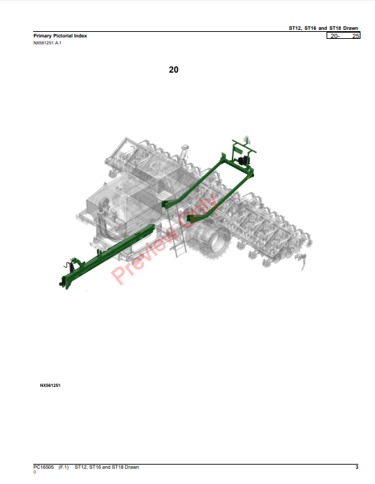 JOHN DEERE ST12, ST16 AND ST18 DRAWN TILLERS PC16505 - PARTS CATALOG MANUAL