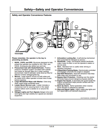 OMT200785- JOHN DEERE 744J,824J (J SERIES) Construction Loaders OPERATOR MANUAL