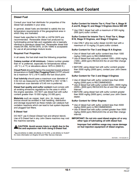 OPERATOR MANUAL - JOHN DEERE 8.1L,6081HF070 (POWERTECH) Construction Engine OMRG34944