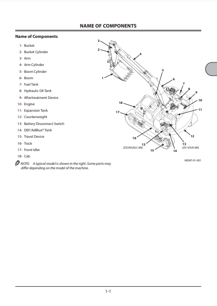 OPERATOR MANUAL - JOHN DEERE ZAXIS135US-6N,ZAXIS245USLC-6N (ZAXIS-6 SERIES) HITACHI EXCAVATOR ENMDATNA12