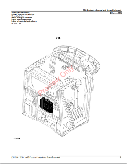 JOHN DEERE AMS PRODUCTS-INTEGRAL AND DRAWN EQUIPMENT PC12426 - PARTS CATALOG MANUAL