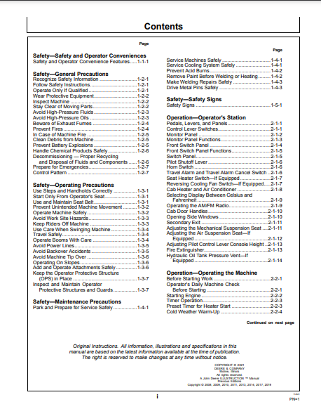 OPERATOR MANUAL - JOHN DEERE ZAXIS240F-3 (ZAXIS-3 SERIES) Hitachi Processor OMT231461