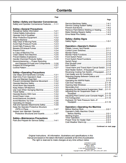 OPERATOR MANUAL - JOHN DEERE ZAXIS240F-3 (ZAXIS-3 SERIES) Hitachi Processor OMT231461