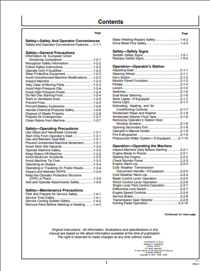 OMT230121 - JOHN DEERE 748H (H SERIES) Forestry Skidders  OPERATOR MANUAL