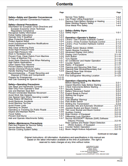 OPERATOR MANUAL - JOHN DEERE 644K CONSTRUCTION LOADER OMT346595X19