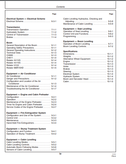 F069329 - JOHN DEERE 1470D (CH8 SERIES) Forestry Wheeled Harvesters OPERATOR MANUAL