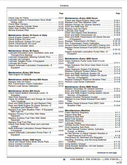 OPERATOR MANUAL - JOHN DEERE 410E-II,460E-II CONSTRUCTION ARTICULATED DUMP TRUCK OMT424947X19