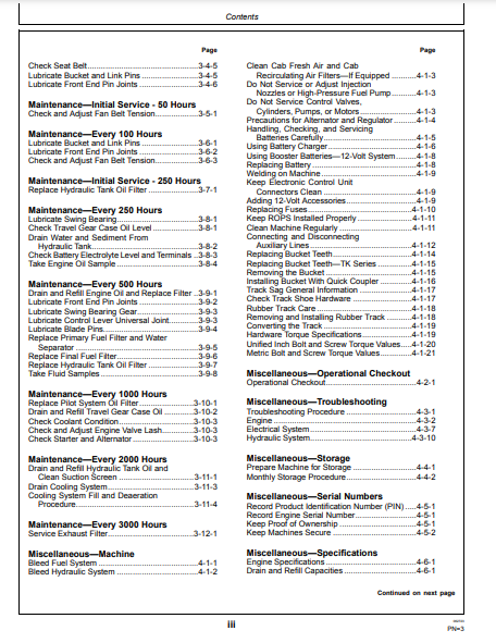 OPERATOR MANUAL - JOHN DEERE 60G CONSTRUCTION EXCAVATOR OMT333117