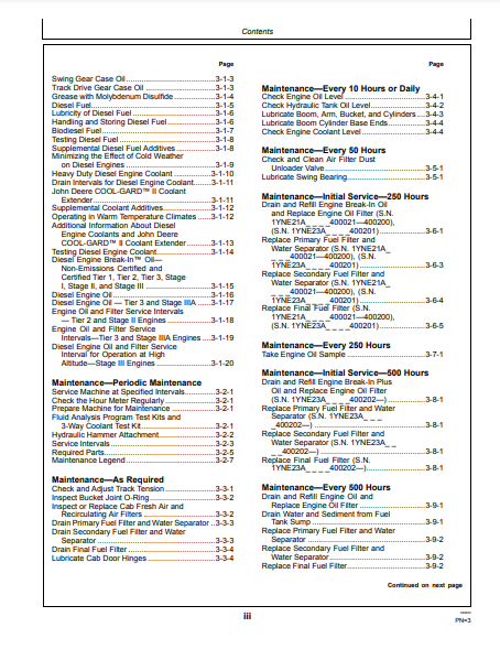 OPERATOR MANUAL - JOHN DEERE E210LC,E230LC (E SERIES) Construction Excavator WY21781