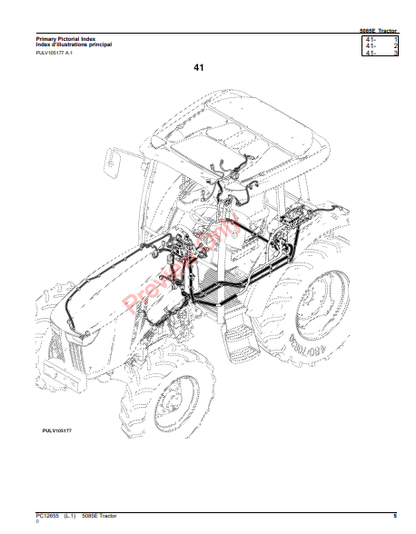 JOHN DEERE 5085E TRACTOR PC12655 - PARTS CATALOG MANUAL