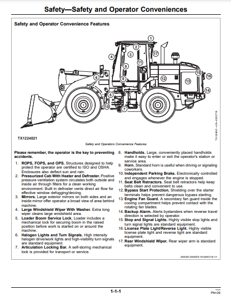 OPERATOR MANUAL - JOHN DEERE 644K CONSTRUCTION LOADER OMT346595X19