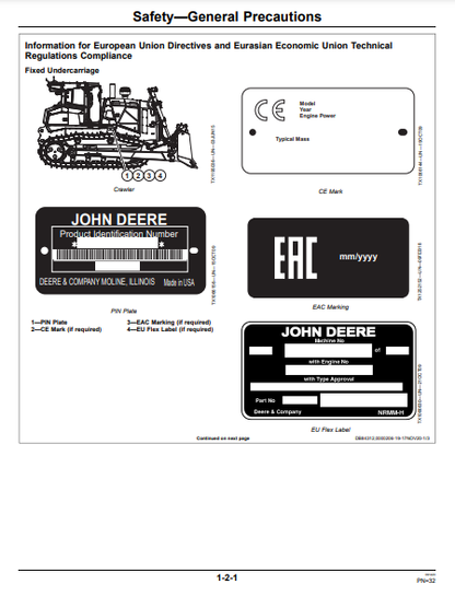 OPERATOR MANUAL - JOHN DEERE 1050K CONSTRUCTION CRAWLER DOZER OMT389886X19