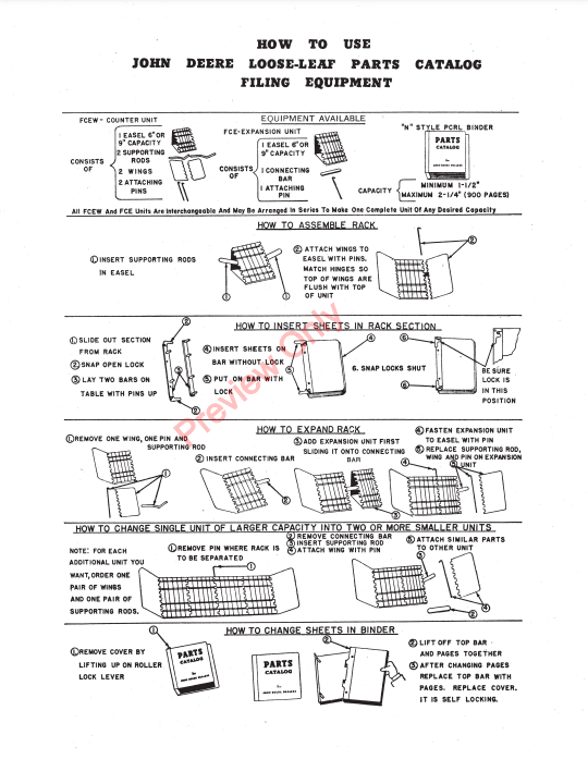 JOHN DEERE ONE AND TWO-ROW POTATO PICKERS: HOOVER SERIES,1400 AND 12 SERIES PCF2 - PARTS CATALOG MANUAL