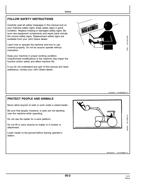 JOHN DEERE 640 STANDARD,640 MECHANICAL LOADERS OMW45009 - OPERATOR MANUAL