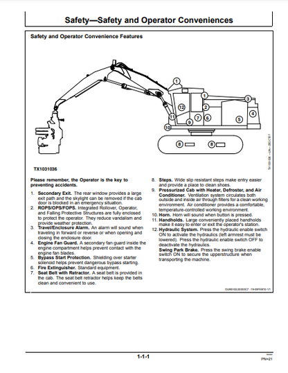 OPERATOR MANUAL - JOHN DEERE 903KH,909KH (K SERIES) Forestry Tracked Harvester OMT253406