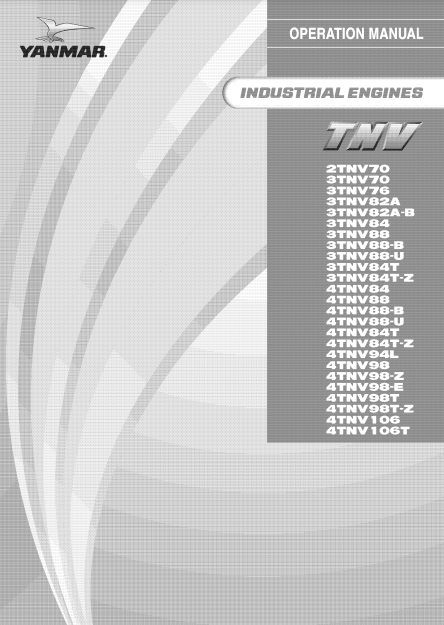 0ATNVG00101 - JOHN DEERE TNV (YANMAR) Hitachi Excavators  OPERATOR MANUAL