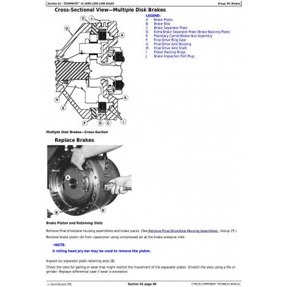 TECHNICAL MANUAL -  JOHN DEERE TEAMMATE III 1000, 1200 AND 1400 SERIES INBOARD PLANETARY AXLES CTM150 